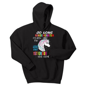 So Long Kindergarten 1st Grade Here I Come Graduation Kids Hoodie