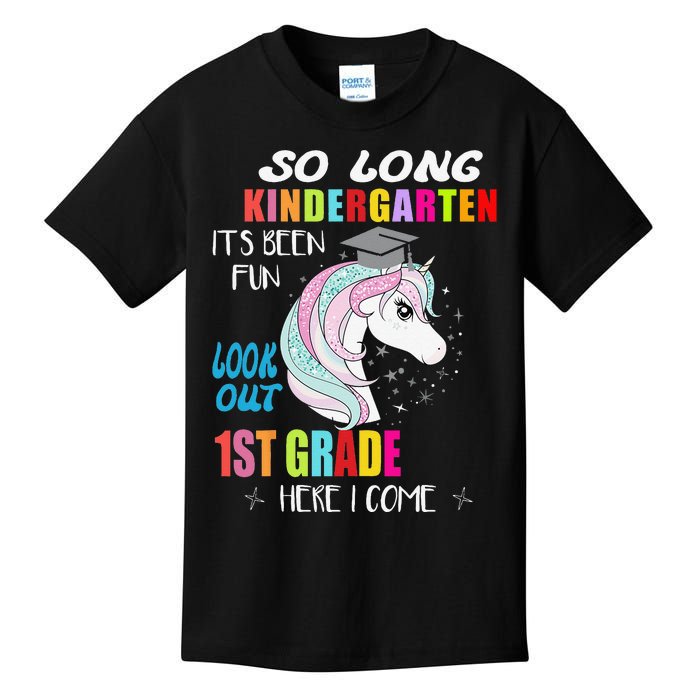 So Long Kindergarten 1st Grade Here I Come Graduation Kids T-Shirt