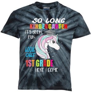 So Long Kindergarten 1st Grade Here I Come Graduation Kids Tie-Dye T-Shirt