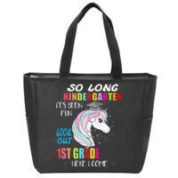 So Long Kindergarten 1st Grade Here I Come Graduation Zip Tote Bag