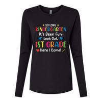 So Long Kindergarten Look Out 1st Grade Here I Come Last Day Womens Cotton Relaxed Long Sleeve T-Shirt