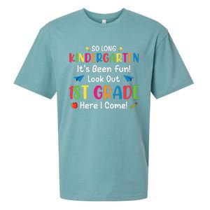 So Long Kindergarten Look Out 1st Grade Here I Come Last Day Sueded Cloud Jersey T-Shirt