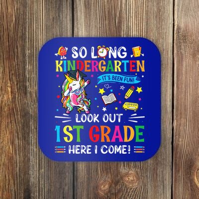 So Long Kindergarten 1st Grade Here I Come Graduation Cap Coaster