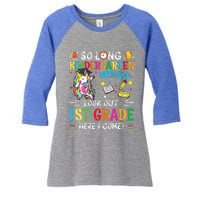 So Long Kindergarten 1st Grade Here I Come Graduation Cap Women's Tri-Blend 3/4-Sleeve Raglan Shirt