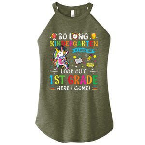 So Long Kindergarten 1st Grade Here I Come Graduation Cap Women's Perfect Tri Rocker Tank