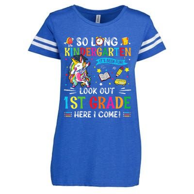 So Long Kindergarten 1st Grade Here I Come Graduation Cap Enza Ladies Jersey Football T-Shirt