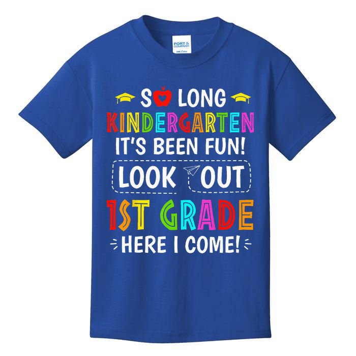 So Long Kindergarten 1st Grade Here I Come Graduation Kids T-Shirt