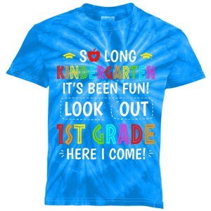 So Long Kindergarten 1st Grade Here I Come Graduation Kids Tie-Dye T-Shirt