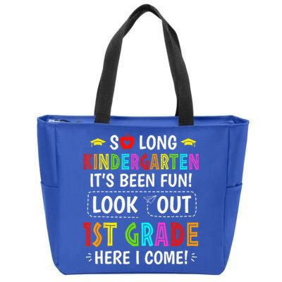 So Long Kindergarten 1st Grade Here I Come Graduation Zip Tote Bag