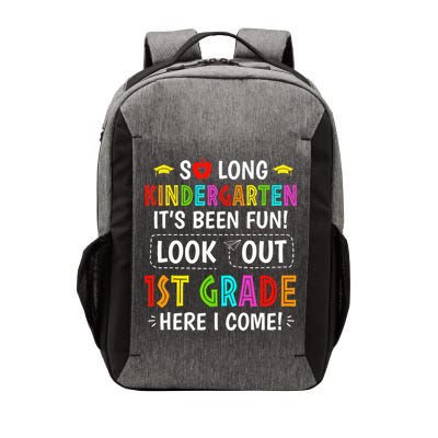 So Long Kindergarten 1st Grade Here I Come Graduation Vector Backpack