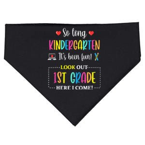 So Long Kindergarten 1st Grade Here I Come Back To School USA-Made Doggie Bandana