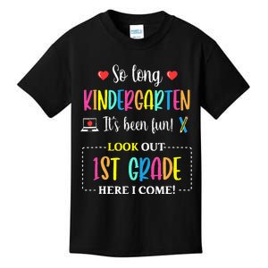 So Long Kindergarten 1st Grade Here I Come Back To School Kids T-Shirt