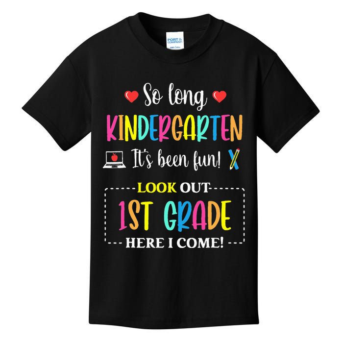 So Long Kindergarten 1st Grade Here I Come Back To School Kids T-Shirt