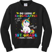 So Long Kindergarten 1st Grade Here I Come Unicorn Kids Sweatshirt