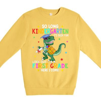 So Long Kindergarten Graduation Class Of Dinosaur Premium Crewneck Sweatshirt