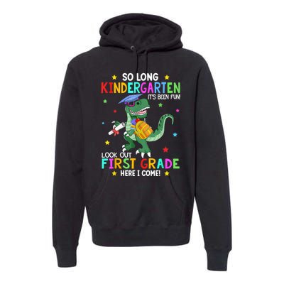 So Long Kindergarten Graduation Class Of Dinosaur Premium Hoodie