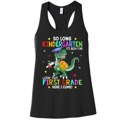 So Long Kindergarten Graduation Class Of Dinosaur Women's Racerback Tank