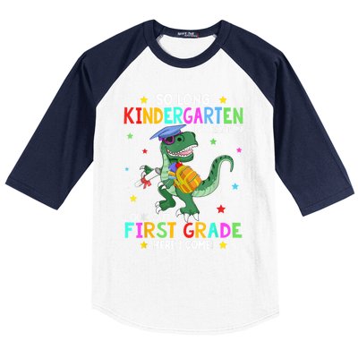 So Long Kindergarten Graduation Class Of Dinosaur Baseball Sleeve Shirt