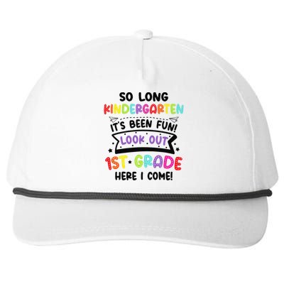 So Long Kindergarten Look Out First Grade Graduation Gifts Snapback Five-Panel Rope Hat