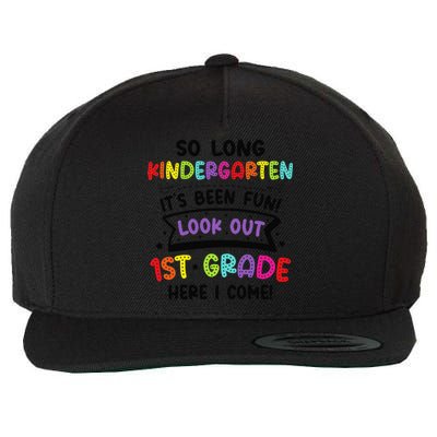 So Long Kindergarten Look Out First Grade Graduation Gifts Wool Snapback Cap