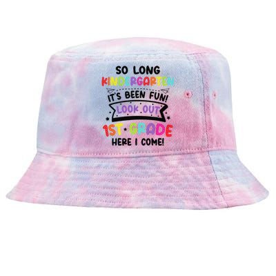 So Long Kindergarten Look Out First Grade Graduation Gifts Tie-Dyed Bucket Hat