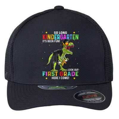 So Long Kindergarten Graduation Class Of Dinosaur Flexfit Unipanel Trucker Cap