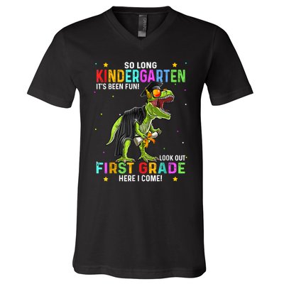 So Long Kindergarten Graduation Class Of Dinosaur V-Neck T-Shirt