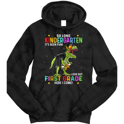 So Long Kindergarten Graduation Class Of Dinosaur Tie Dye Hoodie