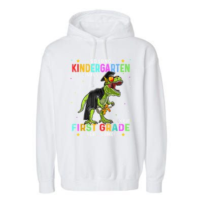 So Long Kindergarten Graduation Class Of Dinosaur Garment-Dyed Fleece Hoodie