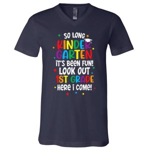 So Long Kindergarten Look Out Kindergarten Funny Graduation V-Neck T-Shirt