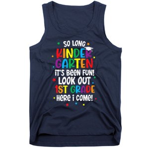 So Long Kindergarten Look Out Kindergarten Funny Graduation Tank Top