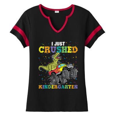 So Long Kindergarten Graduation Class Of Dinosaur Ladies Halftime Notch Neck Tee