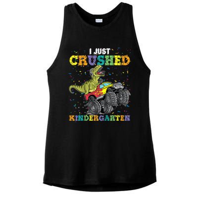 So Long Kindergarten Graduation Class Of Dinosaur Ladies PosiCharge Tri-Blend Wicking Tank