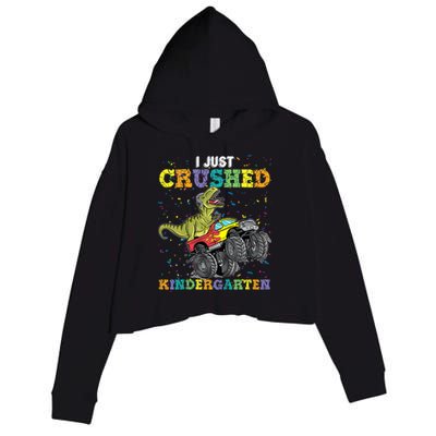 So Long Kindergarten Graduation Class Of Dinosaur Crop Fleece Hoodie