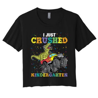 So Long Kindergarten Graduation Class Of Dinosaur Women's Crop Top Tee