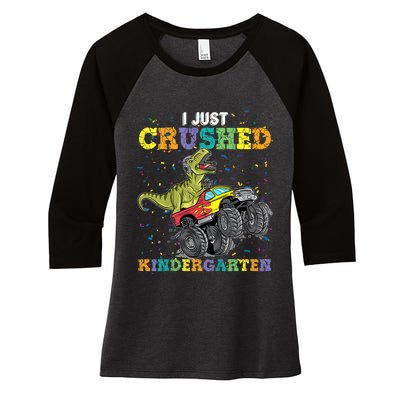 So Long Kindergarten Graduation Class Of Dinosaur Women's Tri-Blend 3/4-Sleeve Raglan Shirt