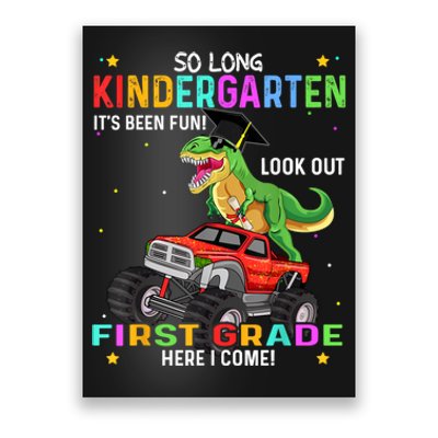 So Long Kindergarten Graduation Class Of Dinosaur Poster