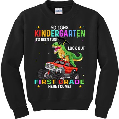 So Long Kindergarten Graduation Class Of Dinosaur Kids Sweatshirt