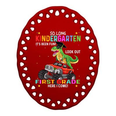 So Long Kindergarten Graduation Class Of Dinosaur Ceramic Oval Ornament