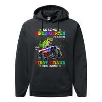 So Long Kindergarten Graduation Class Of Dinosaur Performance Fleece Hoodie