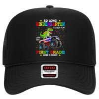 So Long Kindergarten Graduation Class Of Dinosaur High Crown Mesh Back Trucker Hat