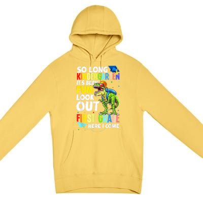 So Long Kindergarten Graduation Class Of Dinosaur Premium Pullover Hoodie