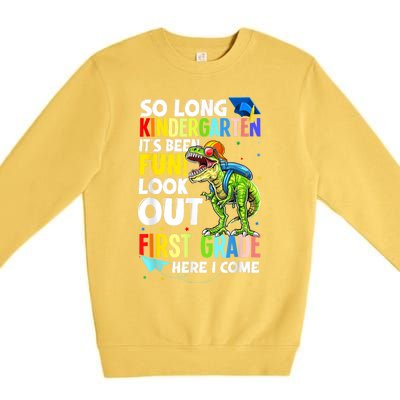 So Long Kindergarten Graduation Class Of Dinosaur Premium Crewneck Sweatshirt