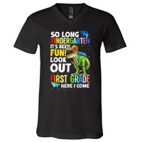 So Long Kindergarten Graduation Class Of Dinosaur V-Neck T-Shirt