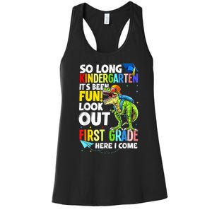 So Long Kindergarten Graduation Class Of Dinosaur Women's Racerback Tank