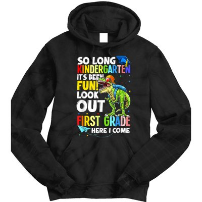 So Long Kindergarten Graduation Class Of Dinosaur Tie Dye Hoodie