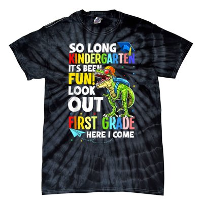 So Long Kindergarten Graduation Class Of Dinosaur Tie-Dye T-Shirt