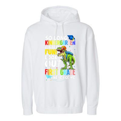 So Long Kindergarten Graduation Class Of Dinosaur Garment-Dyed Fleece Hoodie