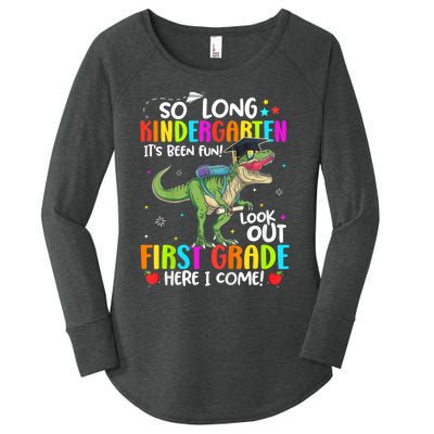 So Long Kindergarten Graduation Class Of Dinosaur Women's Perfect Tri Tunic Long Sleeve Shirt