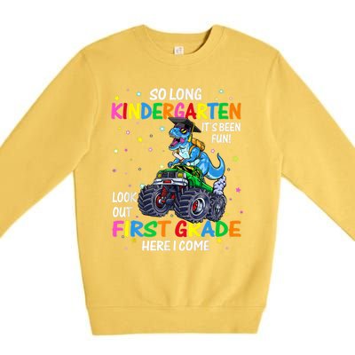 So Long Kindergarten Graduation Class Of Dinosaur Premium Crewneck Sweatshirt